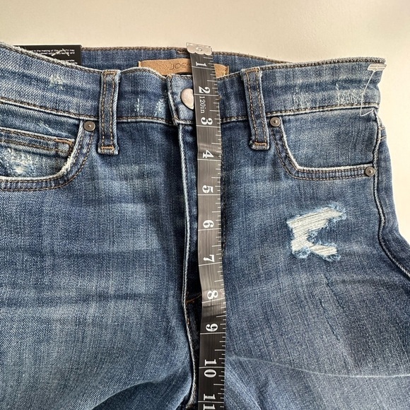 Joe’s Jeans high rise skinny size 25 medium dark blue distressed jeans - Picture 7 of 9